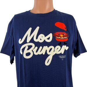 Chocoolate Mos Burger T Shirt Mens Size L Blue Collaboration